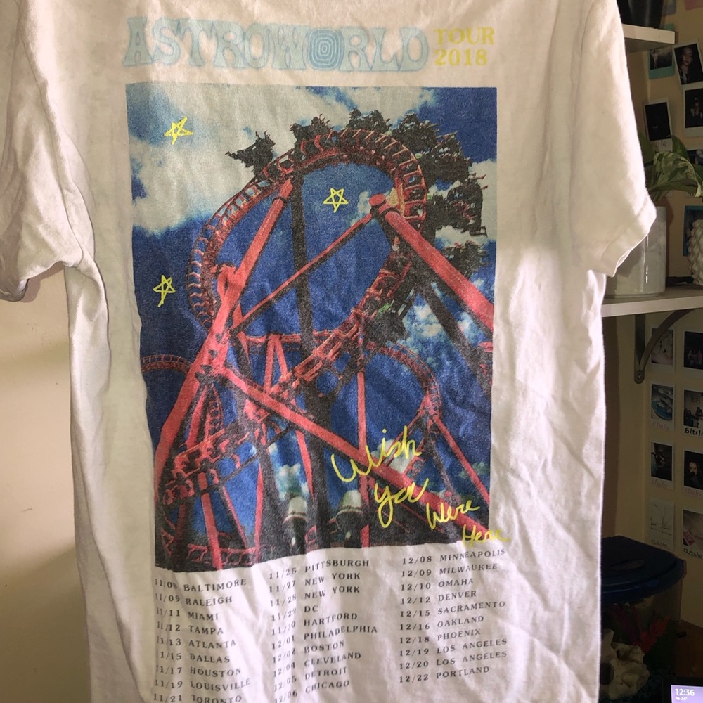 Travis Scott Roller Coaster Tee White